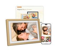 Frameo Digital Photo Frame WiFi Sunset Gold Frame 10.1 Inch Picture Frame with 1280x800 HD IPS Touchscreen, Built-in 32GB, Send Photo Video via Frameo App/USB/SD, Gifts for Women Men