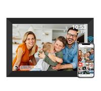 FRAMEO Smart Digital Picture Frame WiFi Cloud 10.1 Inch HD 1280x800 IPS Touch Screen Digital Frame with 16GB Storage Easy Setup to Share Photos or Video via Frameo APP Auto-Rotate Wall Mountable Black