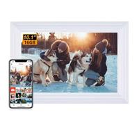 Frameo WiFi Digital Photo Frame 10.1 Inch - 1280x800 HD IPS Touchscreen Digital Picture Frame 16GB Memory, Auto Rotation, Wall Mountable, Electronic Smart Photo Frame for Sharing Photos and Videos