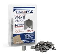 FramePac V Nails for Picture Frames Hardwood 12mm (1/2 Inch) [400 V-Nail Pack, Loose] - (for use in Manual V Nailer for Picture Framing, Hand V Nailer for Picture Frames, Manual Picture Frame Joiner)
