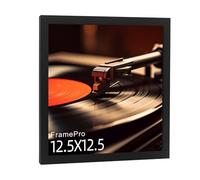 FramePro 12" Vinyl Record Wall Mount Album Cover Display Frame with Real Glass without Vinyl Record