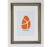 FramerDen® A3 Mount A4 GunMetal Ornate Antique Shabby Chic Style Poster Picture Frame Fits 21x29.7cm Size Poster Photo Artwork Print, Portrait & Landscape Wall Mountable, Perspex Front & MDF Backing