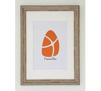 FramerDen® A4 Mount A5 Oak Ornate Antique Shabby Chic Style Poster Picture Frame Fits 14.85x21cm Size Photo Artwork Print, Portrait & Landscape Wall Mountable & Tabletop, Perspex Front & MDF Backing