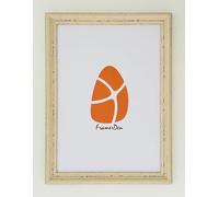 FramerDen® A5 Vintage Cream Ornate Antique Shabby Chic Style Poster Picture Frame Fits 14.85x21cm Size Photo Artwork Print, Portrait & Landscape Wall Mountable & Tabletop, Perspex Front & MDF Backing