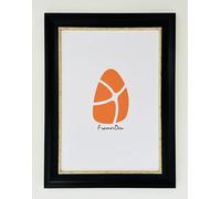 FramerDen® Black & Gold A5 Traditional Vintage Style Poster Picture Frame Fits 14.85x21cm Size Poster Photo Artwork Print, Portrait & Landscape Wall Mountable & Tabletop, Perspex Front & MDF Backing