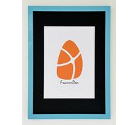 FramerDen® LightBlue A2 BlackMount for A3 Rainbow Colours Range Poster Picture Frame Fits 42x29.7cm Size Poster Photo Artwork Print, Portrait & Landscape Wall Mountable, Perspex Front & MDF Backing