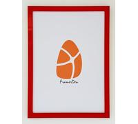 FramerDen® Rainbow 20 Colours Range Modern Thin Picture Photo Poster Frame Decor A4 Size Fits (21 x 29.7 cm) Thin Edge Slim Frame Portrait and Landscape (Red)