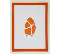 FramerDen® Rainbow 20 Colours Range Modern Thin Picture Photo Poster Frame Decor A5 Size Fits (21 x 14.85 cm) Thin Edge Slim Frame Portrait and Landscape (Orange)