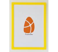 FramerDen® Rainbow 20 Colours Range Modern Thin Picture Photo Poster Frame Decor A5 Size Fits (21 x 14.85 cm) Thin Edge Slim Frame Portrait and Landscape (Yellow)
