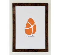 FramerDen® Walnut A6 Wooden Effect Modern Style Poster Picture Photo Frame Fits 10.5x14.85cm Size Poster Photo Artwork Print, Portrait & Landscape Wall Mount & Tabletop, Perspex Front & MDF Backing