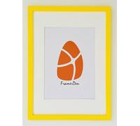 FramerDen® Yellow A2 Mount for A3 Rainbow Colours Range Poster Picture Frame Fits 42x29.7cm Size Poster Photo Artwork Print, Portrait & Landscape Wall Mountable, Perspex Front & MDF Backing