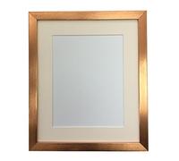 FRAMES BY POST 0.75 Inch Bronze Picture Photo Frame With Ivory Mount 7 x 5 Image Size 5 x 3.5 Inch Plastic Glass