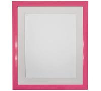 FRAMES BY POST 0.75 Inch Pink Picture Photo Frame With Ivory Mount 20 x 16 Image Size 16 x 12 Inch Plastic Glass