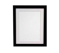 FRAMES BY POST 25 mm Wide H7 Black Picture Photo Frame with White Mount 14 x 11 Picture Size 10 x 8