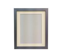 FRAMES BY POST 25 mm Wide H7 Picture Photo Frame Silver with Ivory Mount A3 Picture Size A4