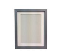 FRAMES BY POST 25 mm Wide H7 Picture Photo Frame Silver with White Mount 24 x 18 Picture Size 18 x 12 (Plastic Glass)