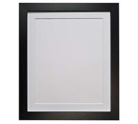 FRAMES BY POST 25mm wide H7 Black Picture Photo Frame with White Mount 40 x 30 Inch Picture Size 36 x 24 Inch (Plastic Glass)