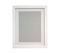FRAMES BY POST 25mm wide H7 White Picture Photo Frame with White Mount 20 x 16 Picture Size 15 x 10 (Plastic Glass)