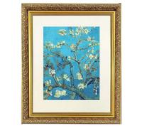 Frames By Post Beautiful Almond Blossom Art Print Framed In Elegant Gold Dahlia Frame 14 X 12 Inches