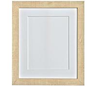 FRAMES BY POST Deep Grain Light Brown Photo Frame with White Mount 30" x 20" Pic Size A2