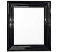 FRAMES BY POST Firenza Gloss Black Picture Photo Frame Plastic Glass 30 x 30 cm
