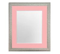 FRAMES BY POST Glitz Champagne Silver Picture Photo Frame with Pink Mount 18 x 12 Image Size 14 x 8 Inch Plastic Glass