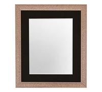 FRAMES BY POST Glitz Rose Gold Picture Photo Frame with Black Mount 30 x 20 Plastic Glass, 30 x 20 Inch Image Size A2