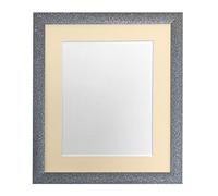 FRAMES BY POST Gunmetal Picture Photo Frame with Ivory Mount 30 x 20 Image size A2 Plastic Glass