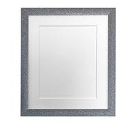 FRAMES BY POST Gunmetal Picture Photo Frame with White Mount A2 Image size A3 Plastic Glass