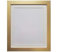 FRAMES BY POST H7 Picture Photo and Poster Frame Plastic Glass Gold with Ivory Mount A1 Image Size A2