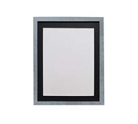 FRAMES BY POST H7 Picture Photo Frame Mineral Grey with Black Mount 60 x 80 Image Size 50 x 70 cm Plastic Glass