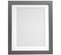 FRAMES BY POST H7 Silver Picture Photo Frame With White Double Mount A3 for Pic Size A4