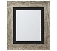 FRAMES BY POST Hygge Picture, Photo and Poster Frame, Plastic Glass, Grey Ash with Black Mount, A2 Image Size A3