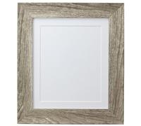 FRAMES BY POST Hygge Picture, Photo and Poster Frame, Plastic Glass, Grey Ash with White Mount, 30 x 20 Inches Image Size A2