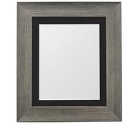 FRAMES BY POST Hygge Picture, Photo and Poster Frame, Plastic Glass, Wolf Grey with Black Mount, 20 x 16 Inches Image Size A3