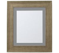 FRAMES BY POST Hygge Picture Photo Frame, Bear Creek Brown with Dark Grey Mount, 30 x 30 cm Image Size 8 x 8 Inches