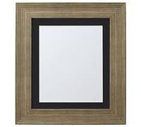 FRAMES BY POST Hygge Picture Photo Frame, Plastic Glass, Bear Cr rown with Black Mount, 45 x 30 cm Image Size 14 x 8 Inches