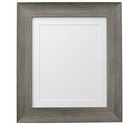 FRAMES BY POST Hygge Picture Photo Frame, Wolf Grey with White Mount, 10 x 8 Image Size 7 x 5 Inches