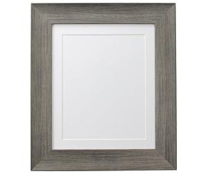 FRAMES BY POST Hygge Picture Photo Frame, Wolf Grey with White Mount, 18 x 14 Image Size 14 x 11 Inches