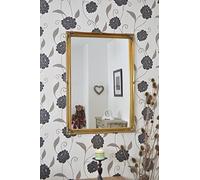 FRAMES BY POST Large 2" Gold Shabby Chic Antique Style Bevelled Rectangular Wall Mirror - Large Size: 40"x28"