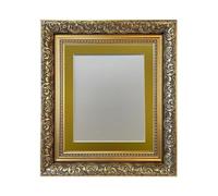 FRAMES BY POST Large Dahlia Gold Picture Photo Frame with Gold Mount 50 x 70 cm Image Size 16 x 24 Inch Plastic Glass