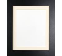 FRAMES BY POST London Black Photo Frame With Ivory Mount 24 inch x 20 inch For Image Size 20 inch x 16 inch (Plastic Glass)