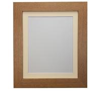 FRAMES BY POST "London Oak Picture Photo Poster Frame with 14 x 11-Inch Ivory Mount for Picture Size A4, Oak with Ivory Mount, 39 x 15 mm