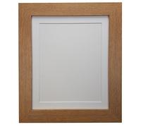FRAMES BY POST London Picture Photo Frame, Oak with White Mount, 40 x 40 Image Size 30 x 30 cm