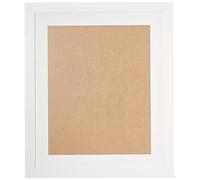 FRAMES BY POST London Picture Photo Frame, Plastic Glass, White with Light Grey Mount, 24 x 20 Image Size 20 x 16 Inches