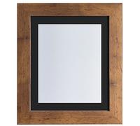 FRAMES BY POST London Picture Photo Frame, Vintage Wood with Black Mount, 50 x 40 Image Size 40 x 30 cm