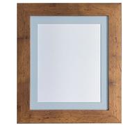 FRAMES BY POST London Picture Photo Frame, Vintage Wood with Blue Mount, 30 x 24 Image Size 24 x 20 Inches