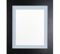 FRAMES BY POST London Picture Photo Frame, Wood, Black with Blue Mount, A3 Image Size A4