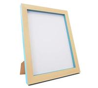 FRAMES BY POST Magnus Picture Photo Frame, Beech and Teal Blue, A4