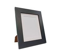 FRAMES BY POST Metro Black Photo Picture Poster Frame with White Mount 18" x 14" For Pic Size 14" x 11"